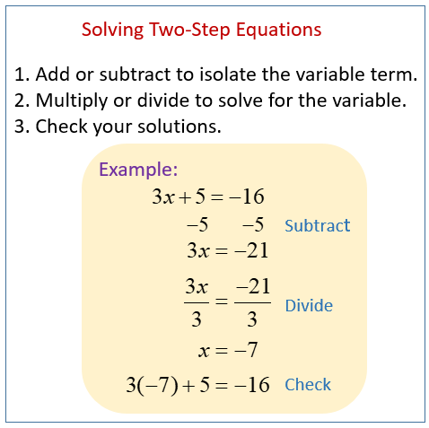 Two-Step Equations - Class 7 - Quizizz