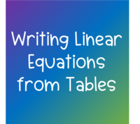 Linear Equations from Tables