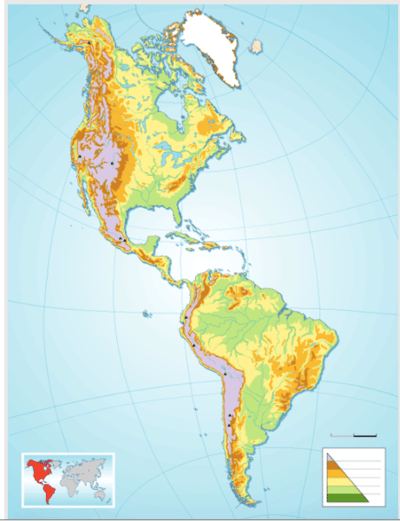 Quiz de geografía: Regiones y características geográficas de Hispanoamérica  Diagram