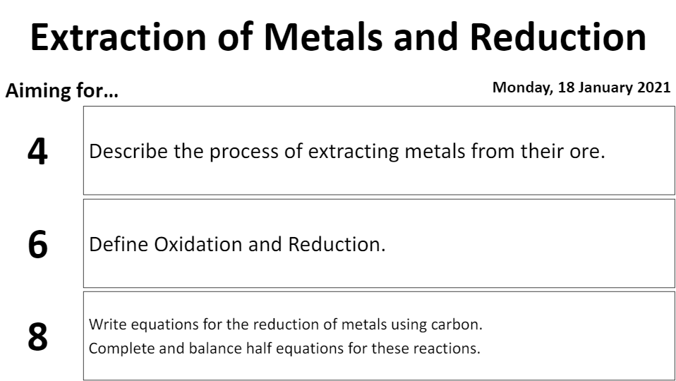 extraction-of-metals-chemistry-quizizz