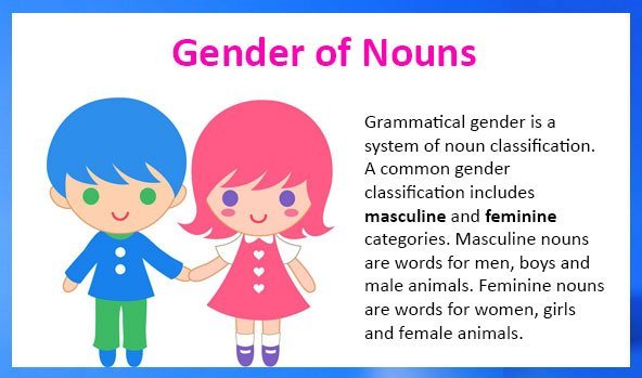 Gender Nouns | 3.7K plays | Quizizz