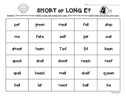 Long E/Short E Flashcards - Quizizz