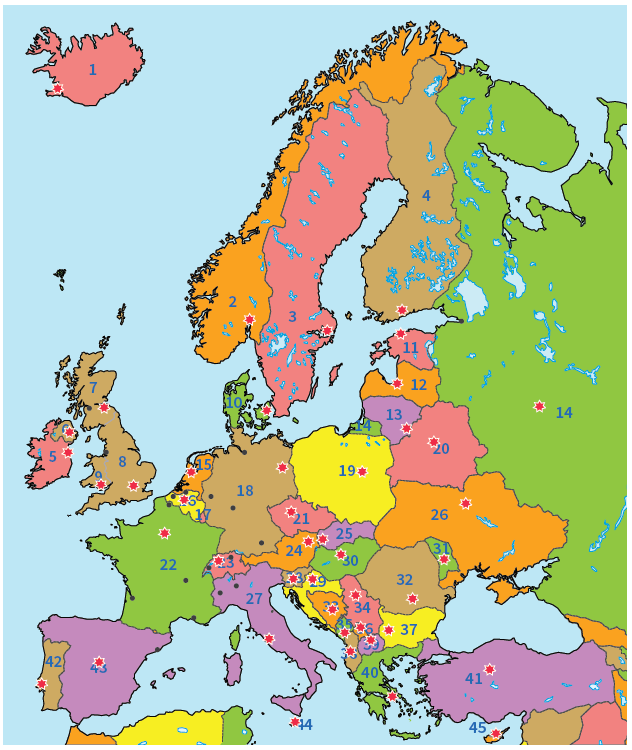 Topografie Europa deel 1 | Quizizz