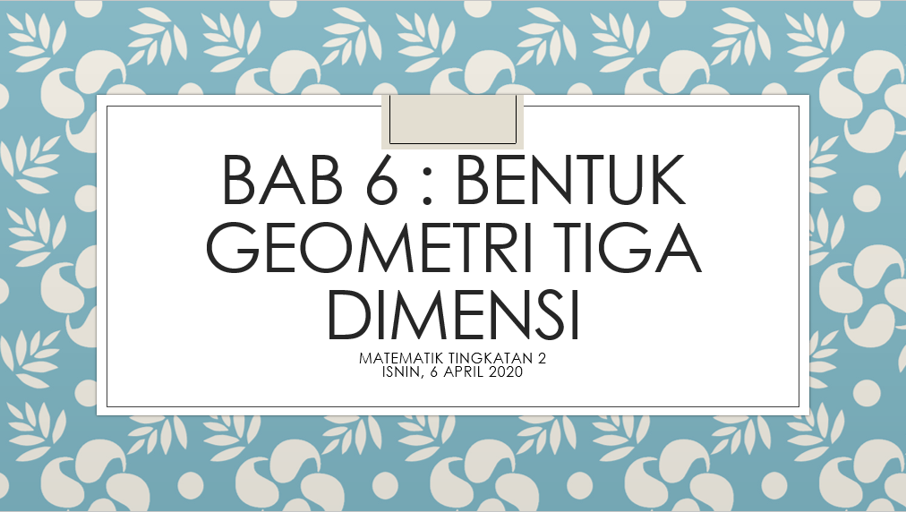 Bentangan Bentuk Tiga Dimensi Matematik Tingkatan 2 15 6 Quiz Quizizz