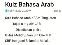 19++ Quiz tingkatan 1 info