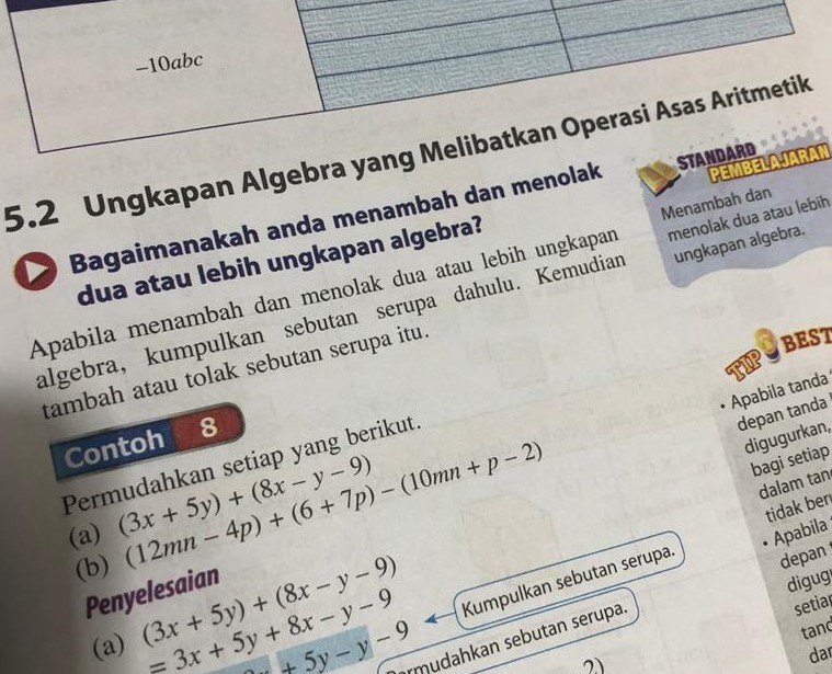 2B - Operasi Asas Aritmetik Ungkapan Algebra