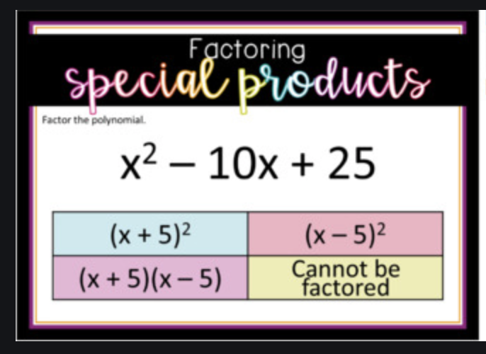 factoring-special-products-mathematics-quizizz