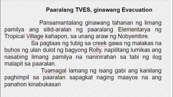 Pagpapahayag Ng Sariling Opinyon O Reaksyon Sa Isang Napakin Quizizz 3831