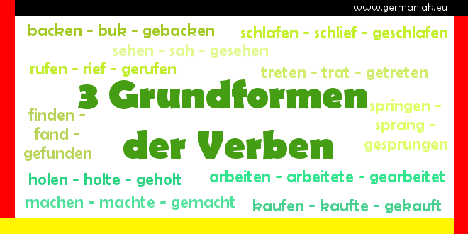 Unregelmäßige Verben 3 Formen Des Verbs Czasowniki Nieregularne 3