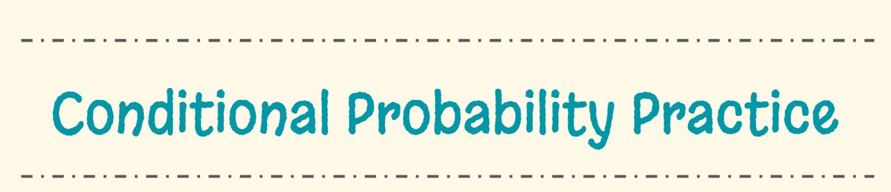 Conditional Probability Practice