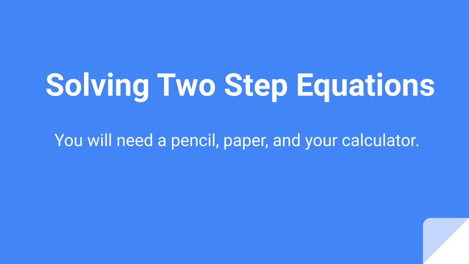 Two-Step Equations - Class 6 - Quizizz