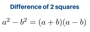 Factoring the Difference of Squares