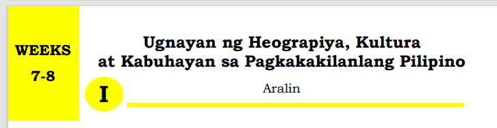 ( Week 7) 2nd Quarter Araling Panlipunan | Quizizz