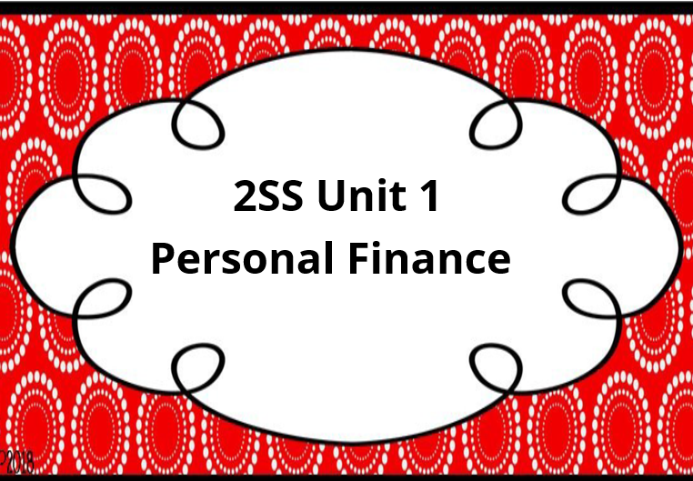 SS2 Unit 1 Personal Finance Review | Quizizz