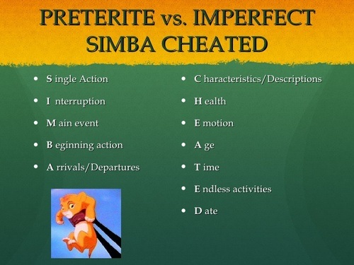 How to do 2025 preterite vs imperfect