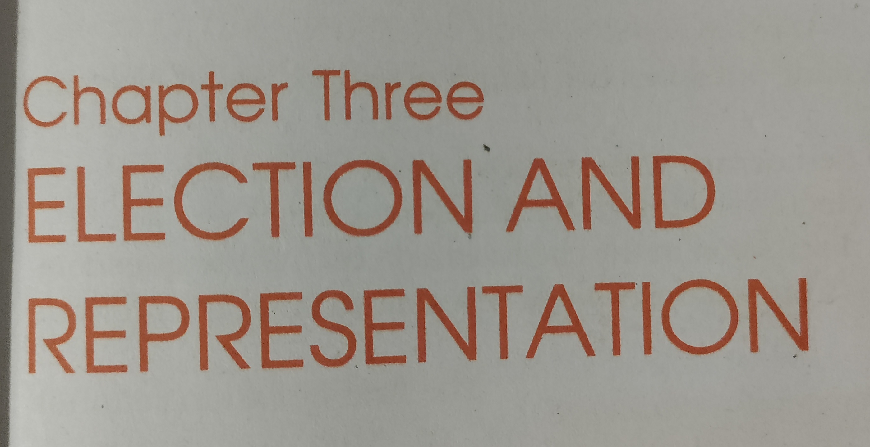 election and representation- fptp