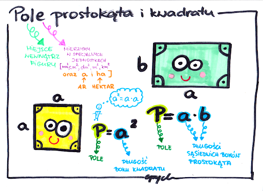 Pole prostokąta - Klasa 4 - Quiz