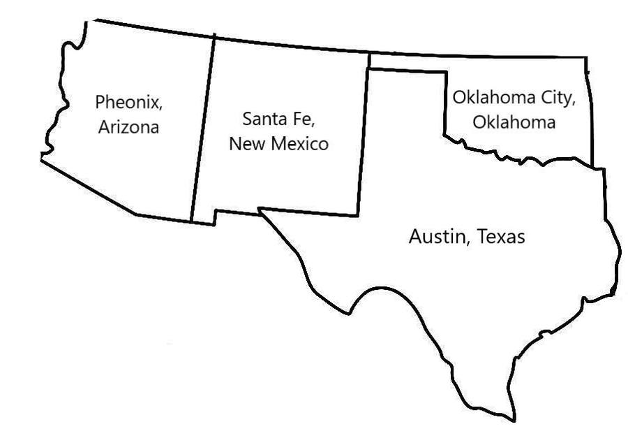 Southwest Region States And Capitals Quizizz