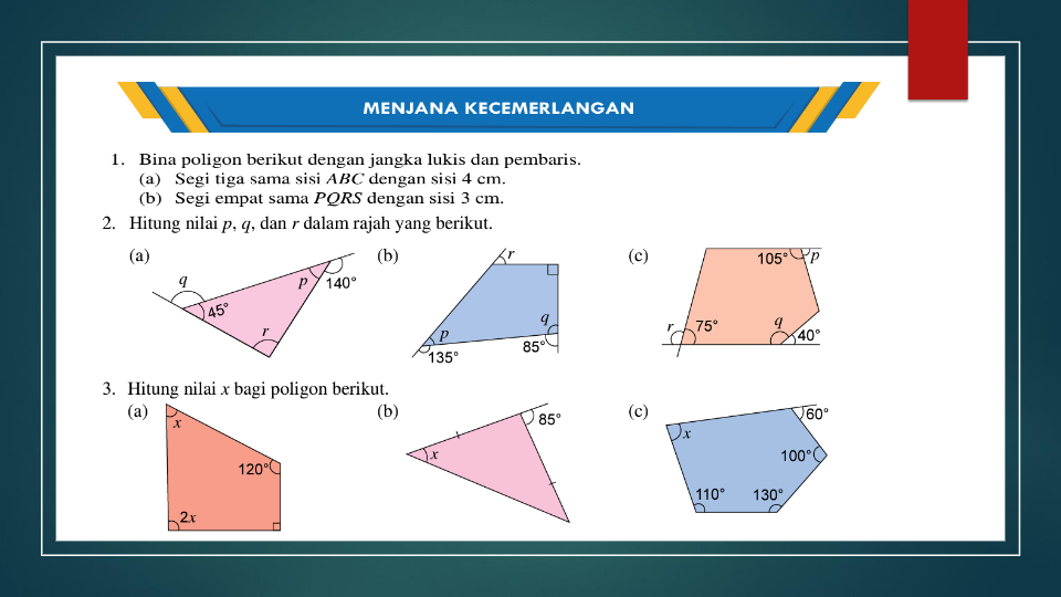 SUDUT PELUARAN | Mathematics - Quizizz