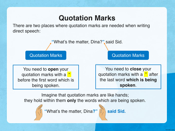 Quotation Marks in Dialogue | English - Quizizz