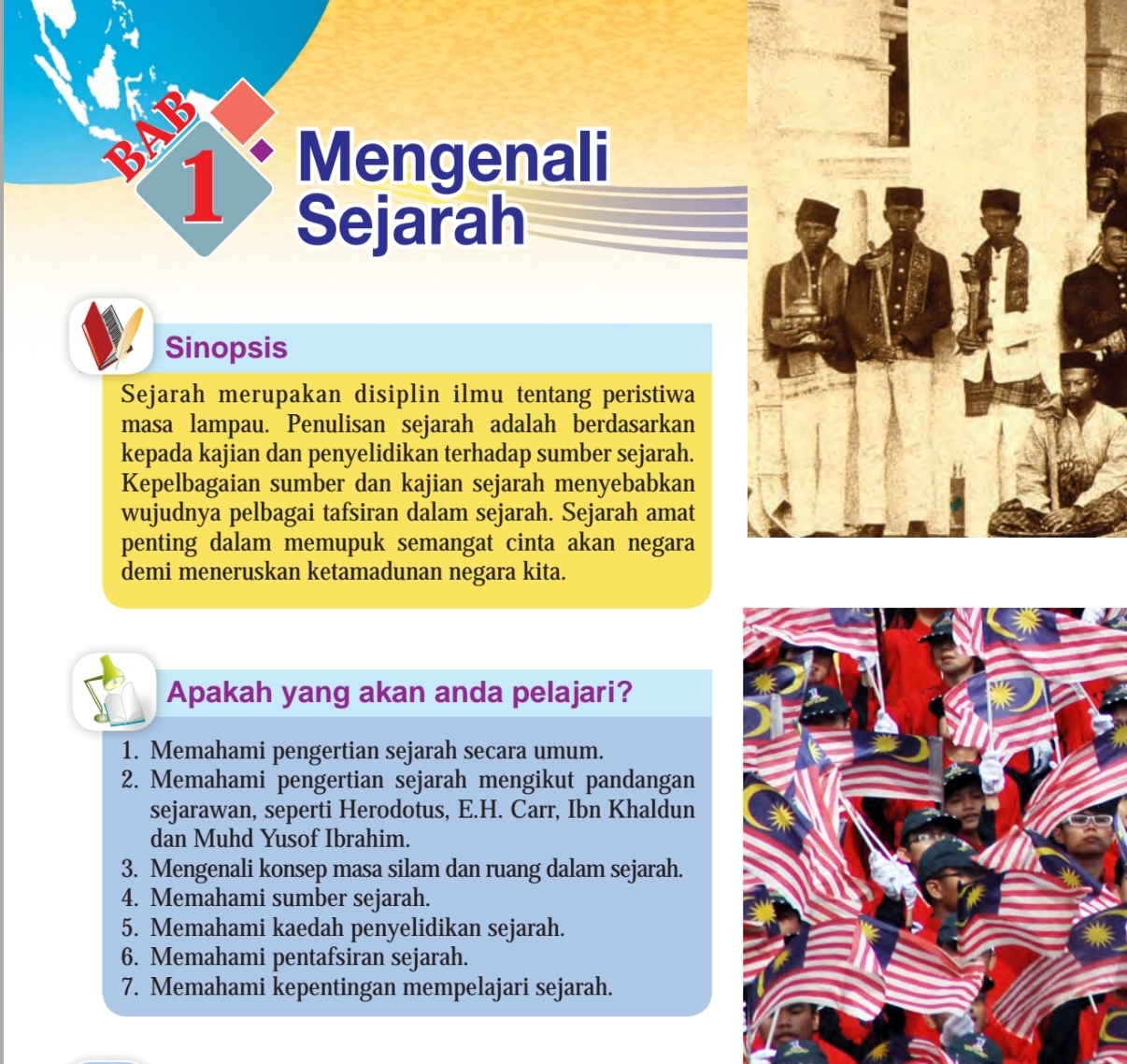 BAB 1 : MENGENALI SEJARAH T1 | Quizizz