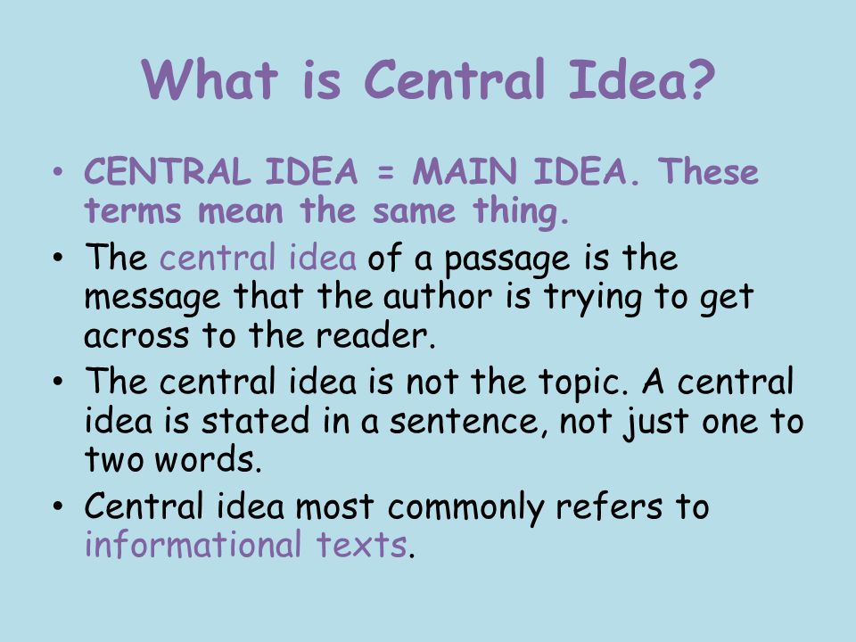 Theme And Central Idea Quizizz