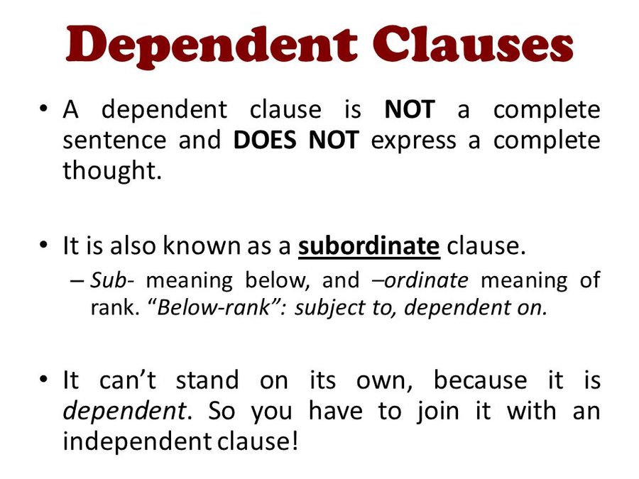 dependent-clause