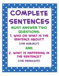 Complete Sentences - Year 5 - Quizizz