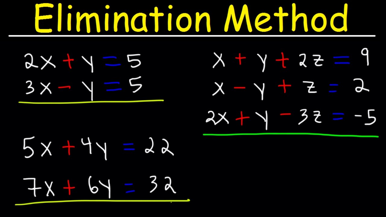 SYSTEM OF EQUATIONS elimination