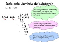 Dzielenie ułamków dziesiętnych - Klasa 5 - Quiz