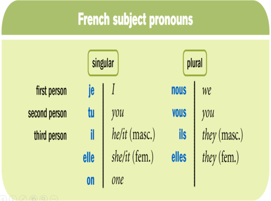 D'accord 1 leçon 1B.1 les pronoms | Quizizz