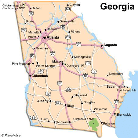 Georgia Physical Map | My XXX Hot Girl