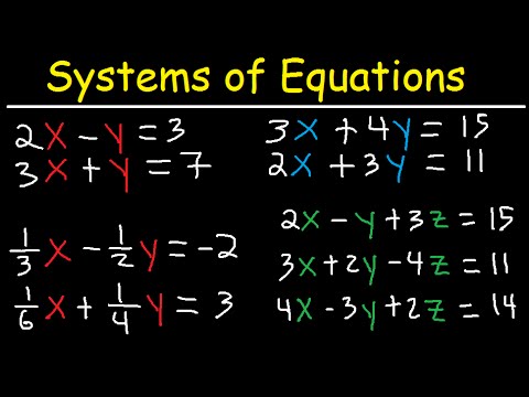 Systems of Linear Equations Review