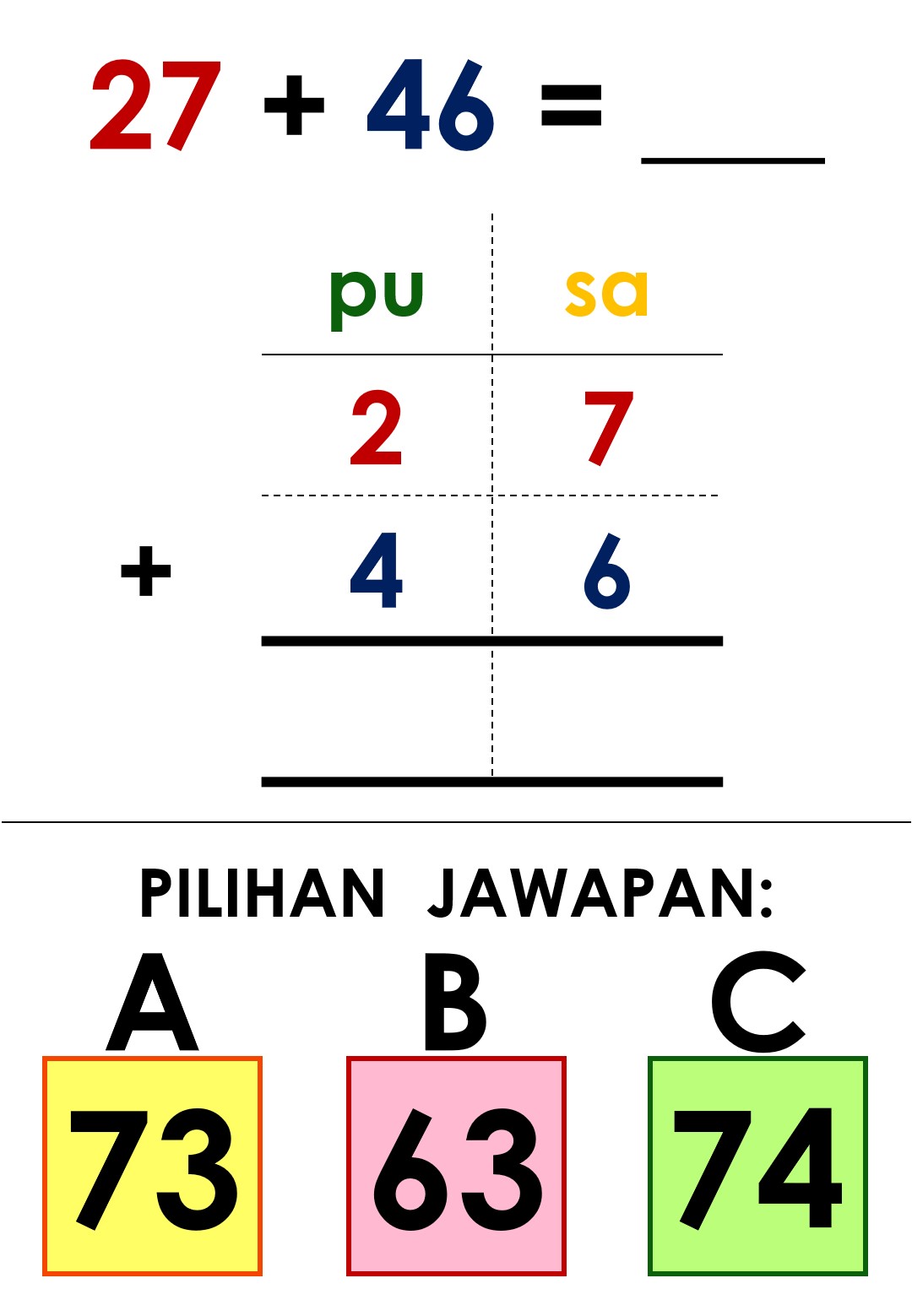 Tambah & Tolak Bentuk Lazim Dengan Kumpul Semula (Tahun 1) - Quizizz