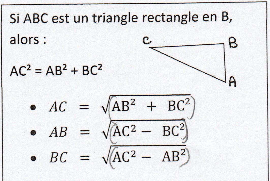 A quoi sert le theoreme de pythagore