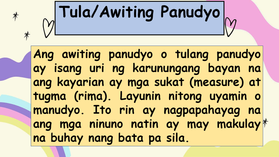 Elemento Ng Tula Bilang Kumbensyon Sa Pagsulat Ng Awi 4040