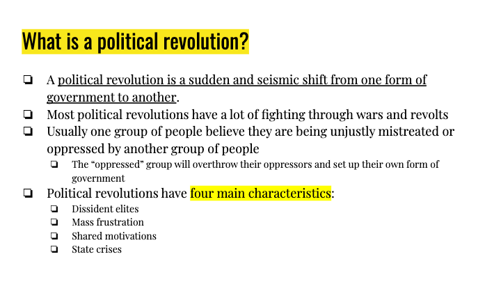 Non Political Revolution Definition