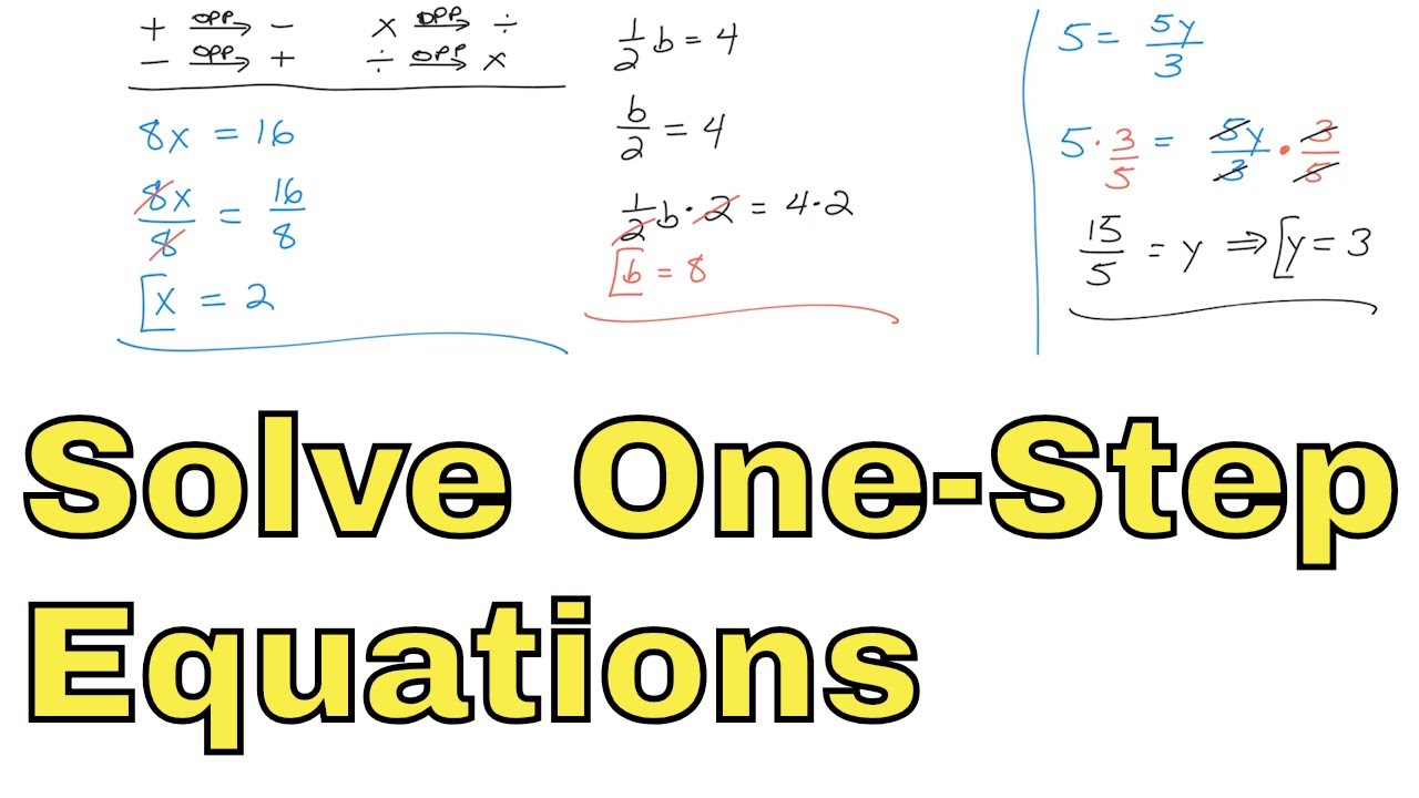 One-Step Equations - Class 5 - Quizizz