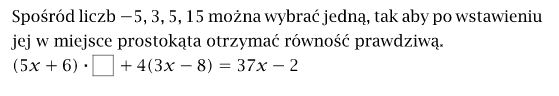 wyrażenia wymierne, równania i funkcje - Klasa 1 - Quiz