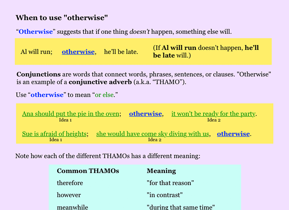 Conjunctive Adverbs | English - Quizizz