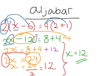 pemodelan aljabar - Kelas 7 - Kuis