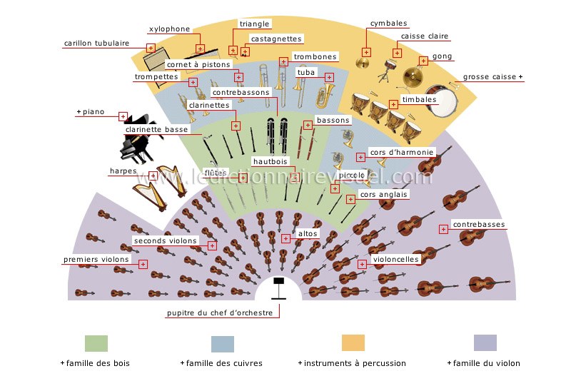 Les instruments de l'orchestre symphonique