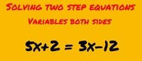 Equations with variables on both sides