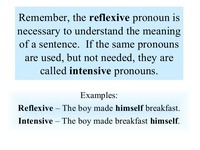 Reflexive and Intensive Pronouns