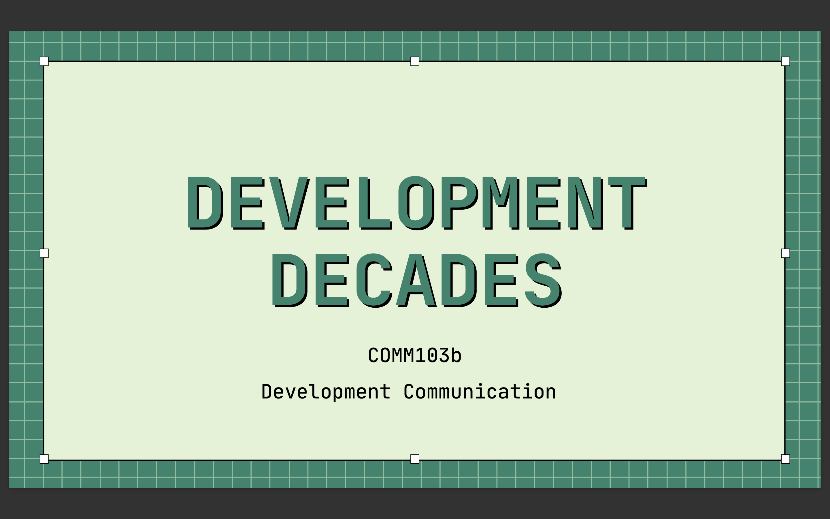 Development Decades