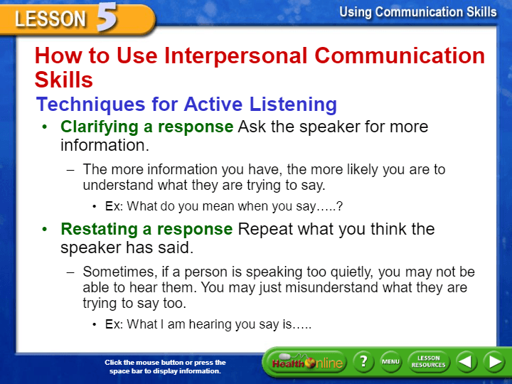 Lesson 5 - Using Communication Skills - Quizizz