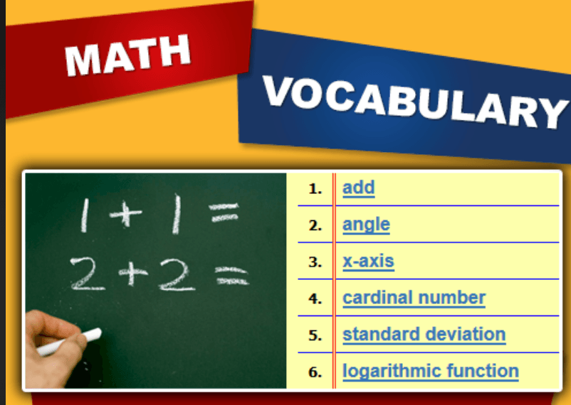 5th grade Math Vocabulary