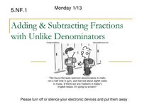 Subtracting Fractions with Unlike Denominators - Grade 4 - Quizizz