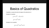 Quadratic - Class 6 - Quizizz