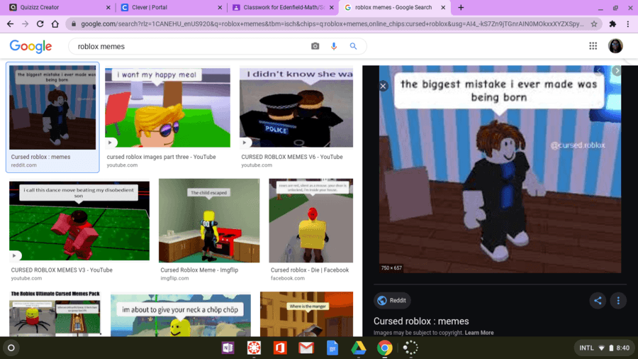 Roblox Facts Other Quizizz - roblox screenshots cursed roblox images